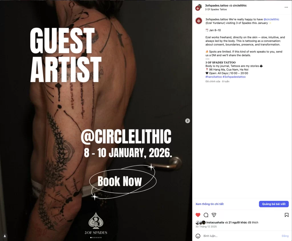 Tattoo Guest Artist Promotion