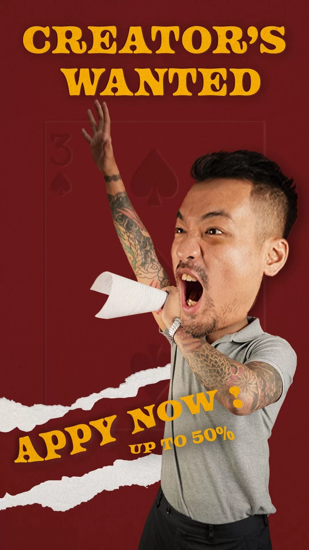 Creator's Wanted – Apply Now Up To 50%