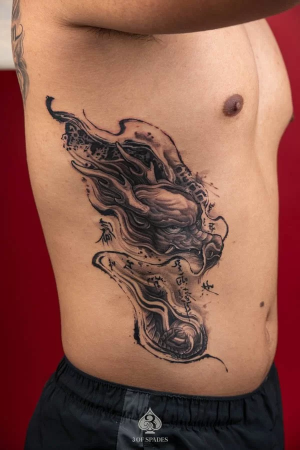 Brushstroke Dragon Head