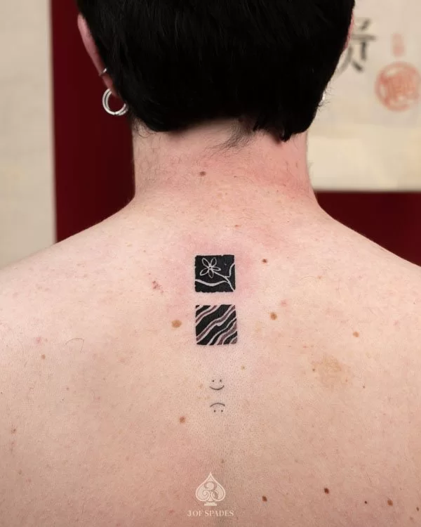 Blackwork Seal Flower