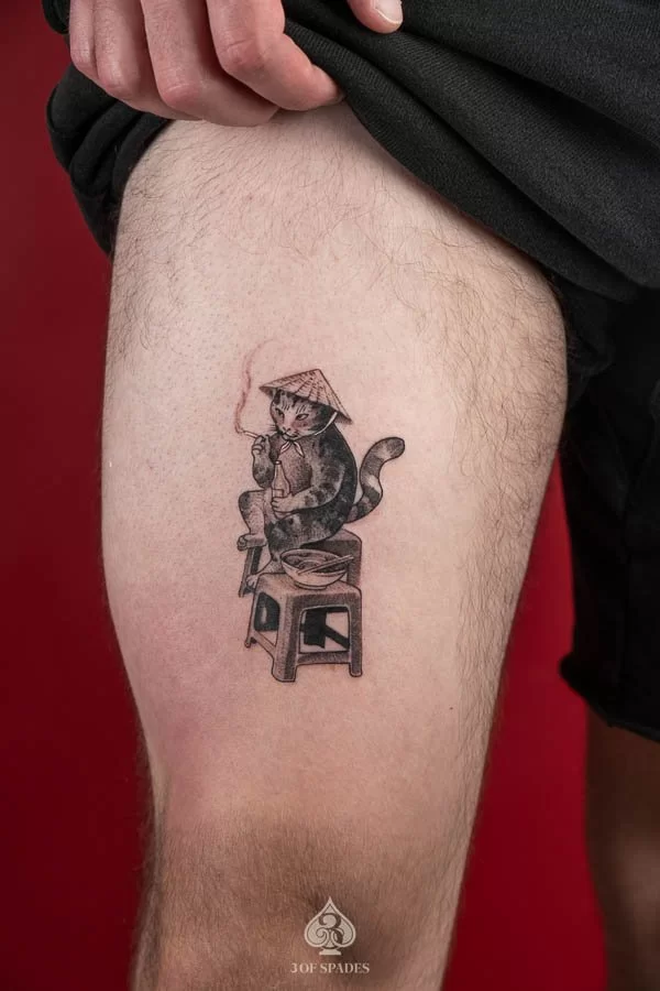 Vietnamese Cat Smoking