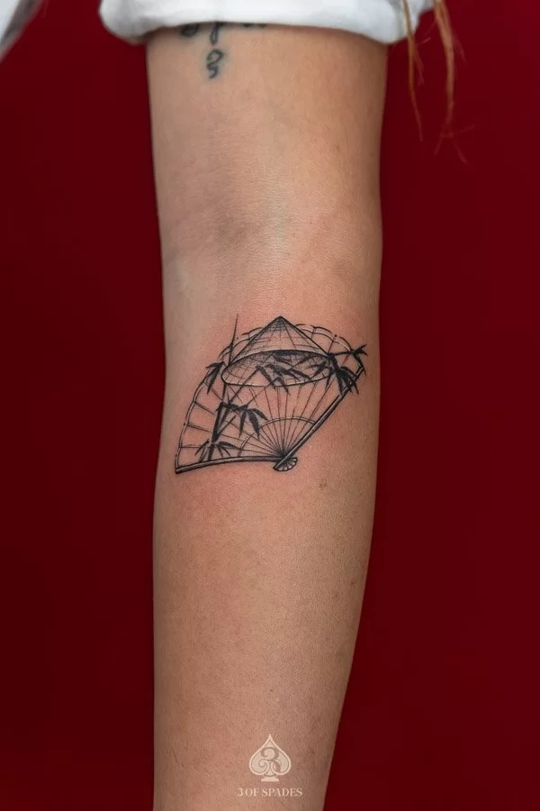 Conical Hat Bamboo Fan