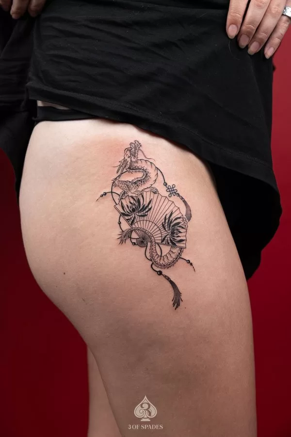 Dragon Fan Tattoo