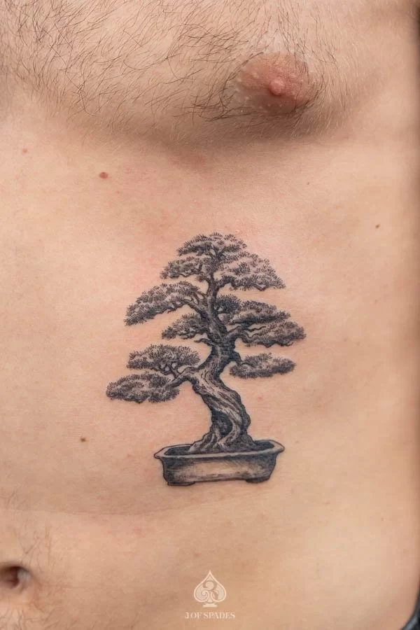 Blackwork Bonsai Tree