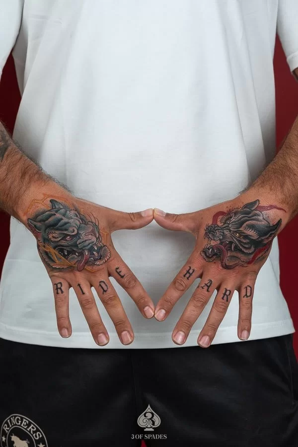 Neotraditional Wolf Lion