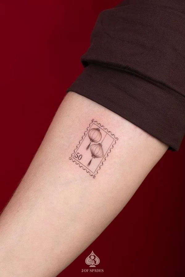 Matched Double Lantern Stamp