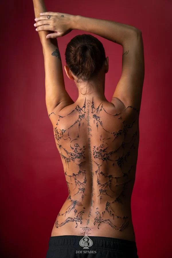 Asemic Fullback Tattoo