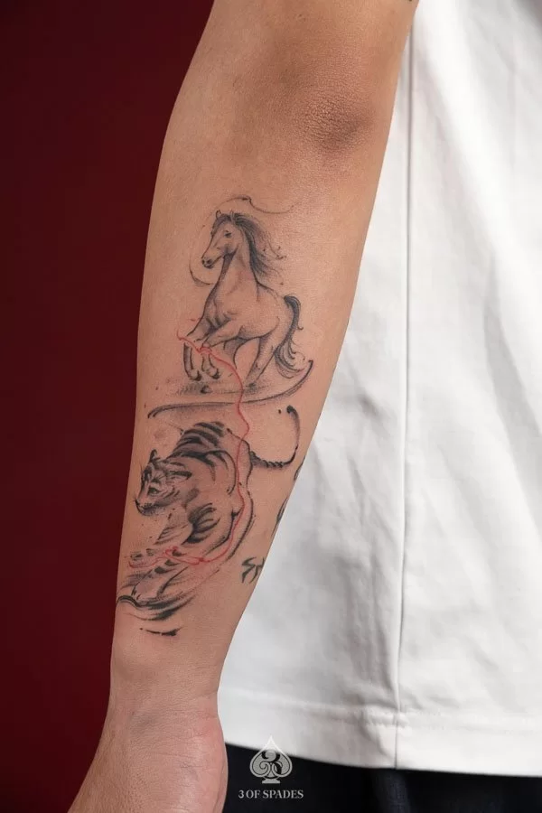 Brushstroke Tiger Hourse