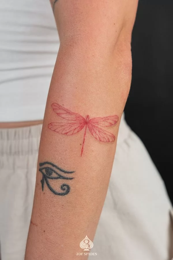 Red Dragonfly Tattoo