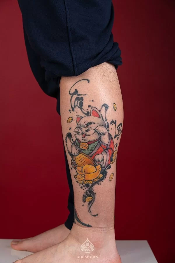 Maneki Neko Japnaese Brushstroke