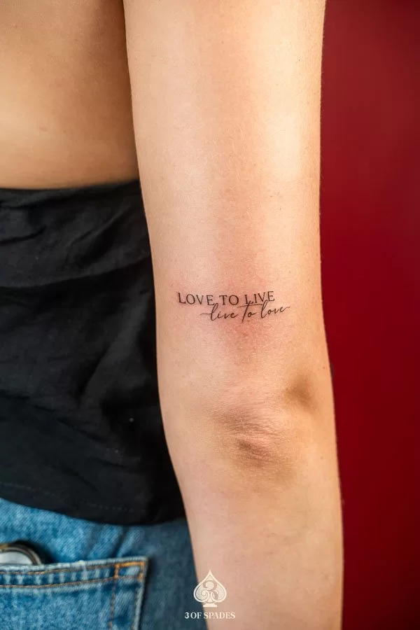 Mini Lettering Tattoo 1