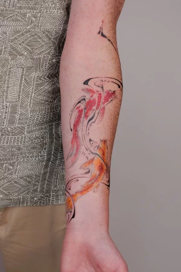 Koi Fish Flow Abstract