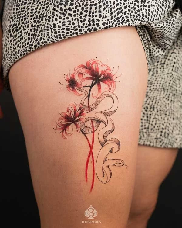 Red Lilly Spider Snake