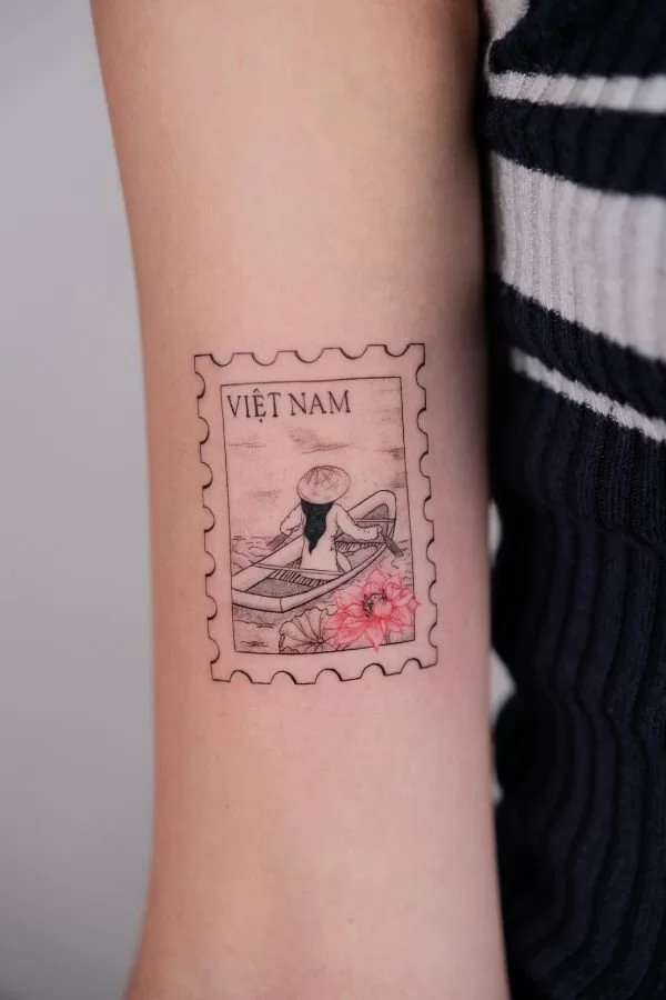 Vietnamese Boat Woman Stamps